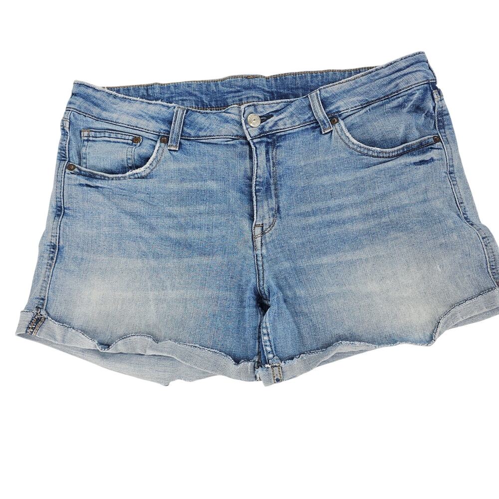 H&M Relaxed Denim Jean Shorts Cut Offs Women's 12 Grunge Country western 3468